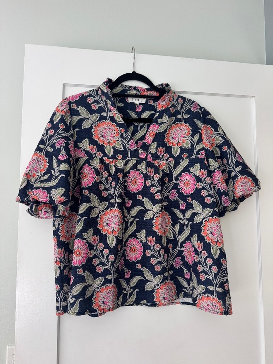 THML Tops - THML Ginny Puff Sleeve Boho Floral Top, Size Large.